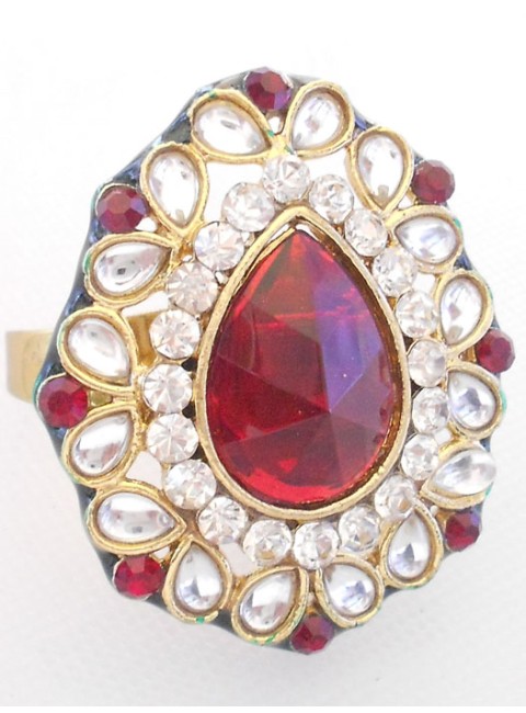 Kundan Finger Ring